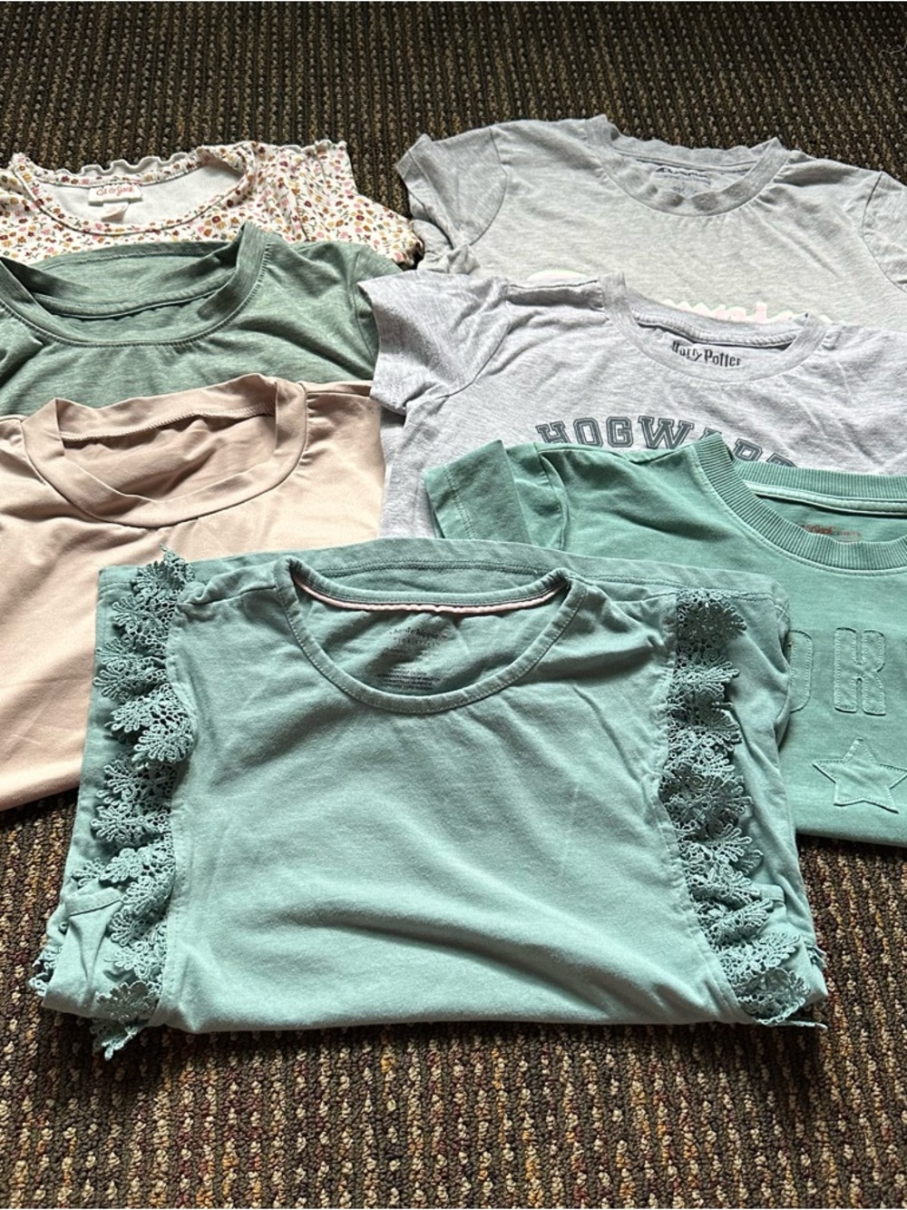Girls Tshirt bundle Large size 10/12 cat & jack haute hippie champion
